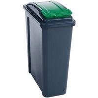 25 litre recycle bin with green lift lid