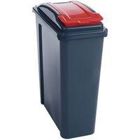 25 LITRE RECYCLE BIN WITH RED LIFT LID