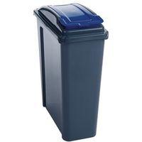 25 litre recycle bin with blue lift lid