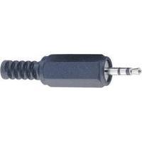 2.5 mm audio jack Plug, straight Number of pins: 3 Stereo Black BKL Electronic 1107002 1 pc(s)