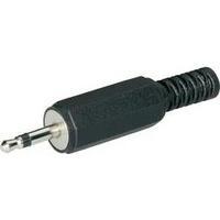2.5 mm audio jack Plug, straight Number of pins: 2 Mono Black BKL Electronic 72117 1 pc(s)