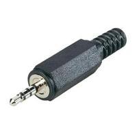 2.5 mm audio jack Plug, straight Number of pins: 4 Stereo Black BKL Electronic 1107020 1 pc(s)