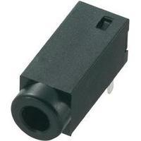 2.5 mm audio jack Socket, horizontal mount Number of pins: 2 Mono Black Conrad Components 1 pc(s)