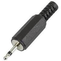 2.5 mm audio jack Plug, straight Number of pins: 2 Mono Black Conrad Components 1 pc(s)