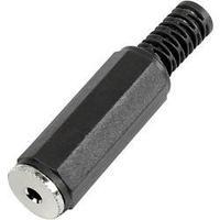 2.5 mm audio jack Socket, straight Number of pins: 3 Stereo Black Conrad Components 1 pc(s)