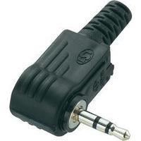 2.5 mm audio jack Plug, right angle Number of pins: 3 Stereo Black Conrad Components 1 pc(s)