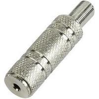 2.5 mm audio jack Socket, straight Number of pins: 3 Stereo Silver Conrad Components 1 pc(s)