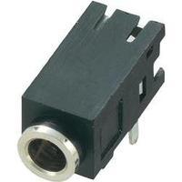 2.5 mm audio jack Socket, horizontal mount Number of pins: 3 Stereo Black Conrad Components 1 pc(s)
