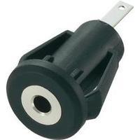 2.5 mm audio jack Socket, vertical vertical Number of pins: 2 Mono Black Conrad Components 1 pc(s)