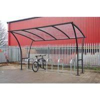 2530 x 2150 x 2000 TINTAGEL CYCLE SHELTER - OFF CENTRE - POWDER COATED BLACK