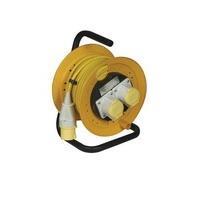 25m yellow cable extenstion reel 110v 3 core 150mm