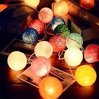 2.5M 20Leds Rattan Ball String Fairy Lights Wedding Decoration Party Hot Use Colorful Fairy Light Garden Decoration