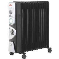 25kw 11 fin black oil filled radiator with turbo fan timer