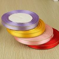 2/5-Inch Gold-edged Satin Ribbon