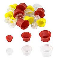 250 pcs mixed tattoo ink cups small 100 medium 100 large 50 random col ...