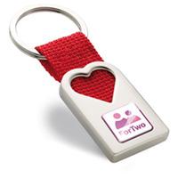 25 x Personalised Heart metal key ring - National Pens
