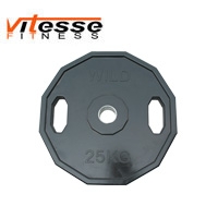 25kg Rubber Coated Cast Iron Disc, OLYMPIC size