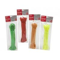 25m x 3mm Bright Neon Rope - Assorted Colours.