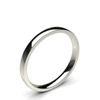 2.50mm Court Profile Comfort Fit Classic Plain Wedding Band