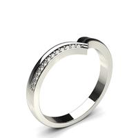 2.50mm Studded Slight Comfort Fit Diamond Shaped Band