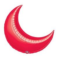 26\" Red Crescent Foil Balloon
