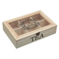 26 x 17 x 6cm lexpress wooden tea box
