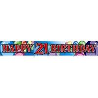 2.74m Happy 21st Birthday Banner