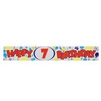 2.74m Happy 7th Birthday Foil Banner