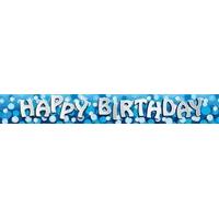 27m happy birthday foil banner