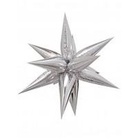 27 large foil 12 point silver star balloon