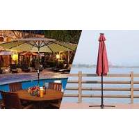 2.7m Outdoor Garden Parasol With LED Lights - 2 Colours