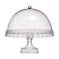 27cm x 26cm Clear Cake Stand With Dome Lid