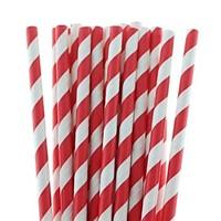 27 Colors Eco-Friendly Paper Straws Striped Paper Drinking Straws for Halloween Christmas Party Drinking (25 PCS)