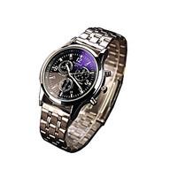 271 YAZOLE Fashion Unisex\'s Sport Dress Watch Stainless Steel Blue Ray Glass Noctilucent Analog Quartz Wrist Watches