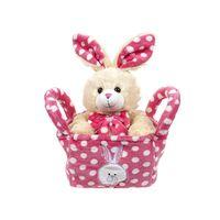 28cm Bunny In Basket Soft Cuddly Toy.