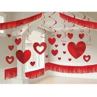 28Pcs Valentine\'s Day Decoration Foil Giant Room Kit Wedding Anniversary Hearts Speed Dating Love Surprise Date Romantic Events