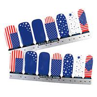 28PCS Full-tip Flag Nail Art Stickers Decals