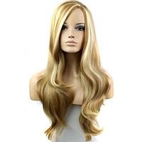 28 Inch Blonde Heat Resistant Fiber Synthetic Long Wave Female Wig