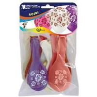 29cm 10pk Rose Print Balloons