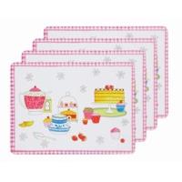 29x 21.5cm Set Of 4 Time For Tea Cork Backed Placemats