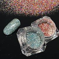 2bottles/set 0.2g/bottle Fashion DIY Starry Effect Gorgeous Nail Art Platinum Glitter Power Galaxy Shining Decoration BG1420