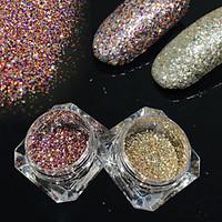 2bottles/set 0.2g/bottle Fashion DIY Shining Decoration Gorgeous Galaxy Starry Effect Nail Art Platinum Glitter Power BG0306