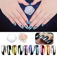 2g/Bag New Manicure Plating Mirror Powder 10 Color Mirror Mirror Glitter Powder Manicure Aurora