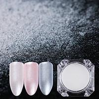 2g diamond pearl nail art glitter powder mermaid powder shining white  ...