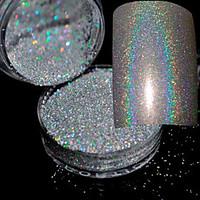 2g/Box Holographic Laser Powder Nail Glitter Rainbow Chrome Powder Metal Pigments Dust