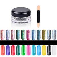 2gbox shinning rainbow nail glitter powder perfect holographic nails m ...