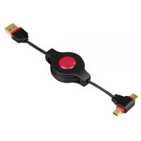 2in1 minimicro usb 20 cable gold plated retractable 075 m