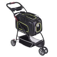 2in1 Pet Stroller - Black - 102 x 47.5 x 92.5 cm (L x W x H)