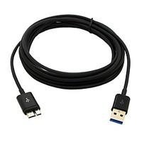 2M 6.5FT TPE Fast Charge Data Cable Micro USB 3.0 for Samsung Galaxy S5/Note 3(Black)