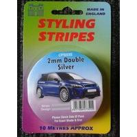 2mm Double Stripe Silver